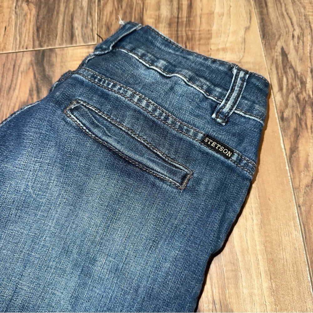 Stetson Embroidered Cactus ๐ต & Flower Denim Trousers Size: 8 x 32 - Picture 3 of 8